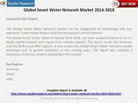 Global Smart Water Network Market to Grow at a CAGR of 15 percent by 2018