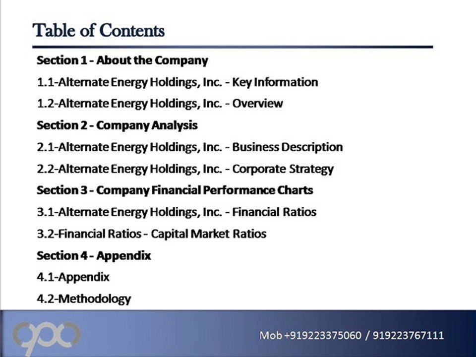 Alternate Energy Holdings, Inc. (AEHI)