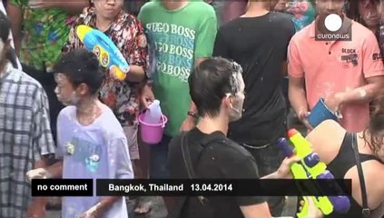 Water fight in Thailand