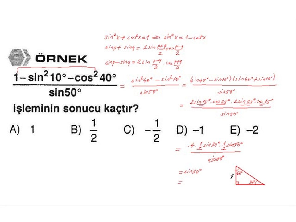 28) Dönüşüm Formülleri - 2
