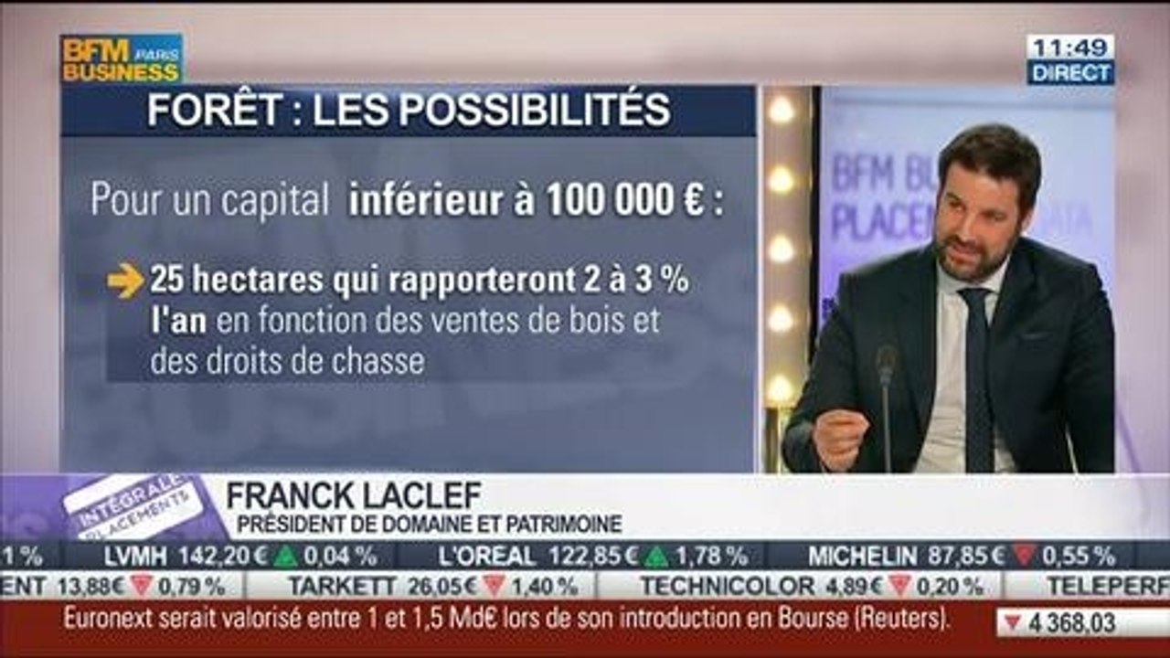 Diversifier son placement par l'investissement dans les forêts: Franck Laclef, dans Intégrale Placements – 15/04
