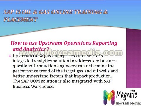 sap is oil and gasOnline Training and Certification by SAP professionals
