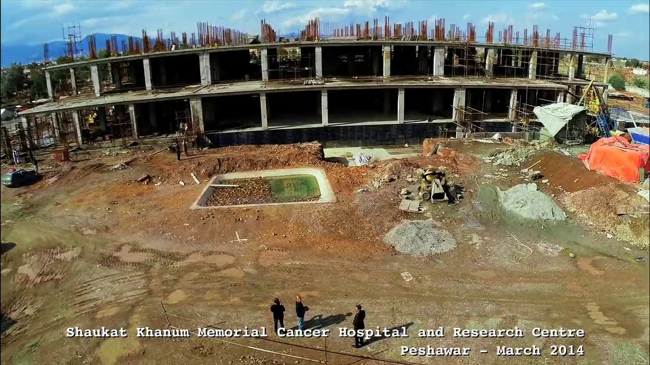Aerial View of Shaukat Khanum Memorial Cancer Hospital in Peshawar