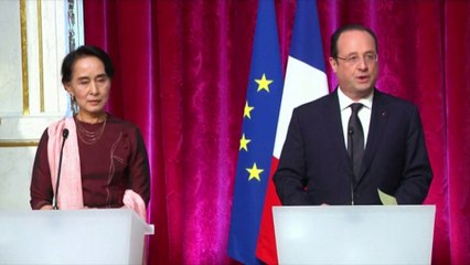 Aung San Suu Kyi demande à Hollande de la soutenir