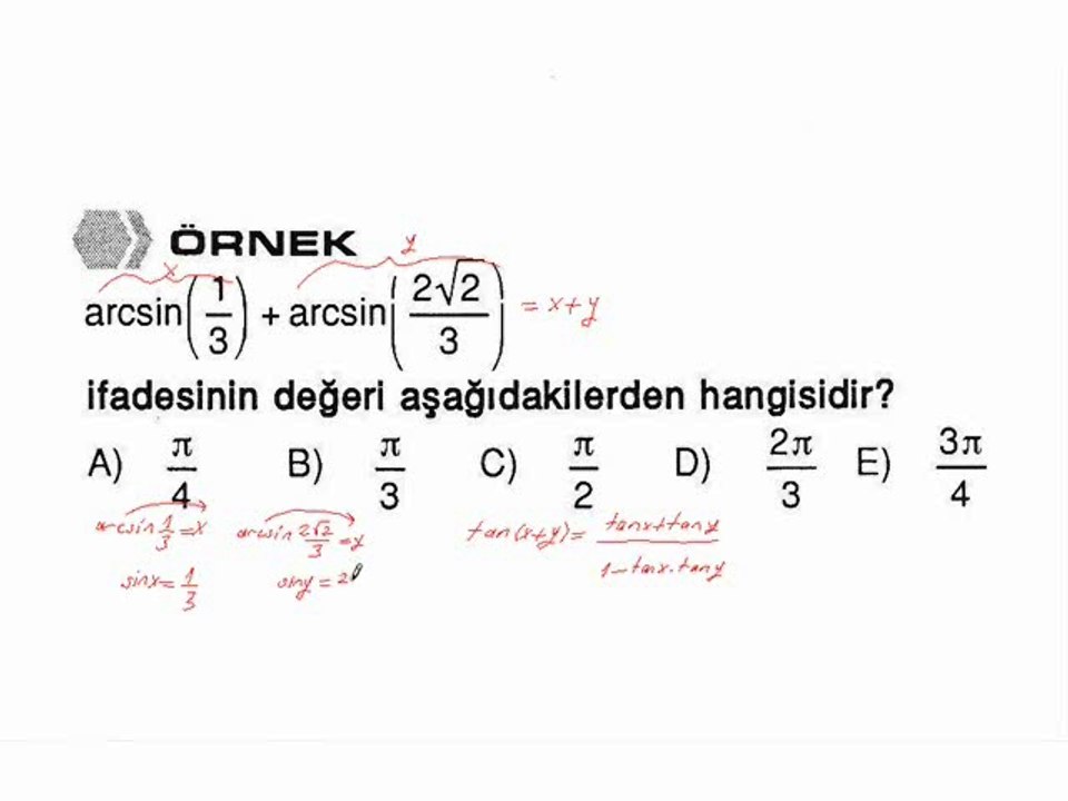 34) Trigonometrik Fonksiyonların Ters Fonksiyonları - Arcsin Fonksiyonu