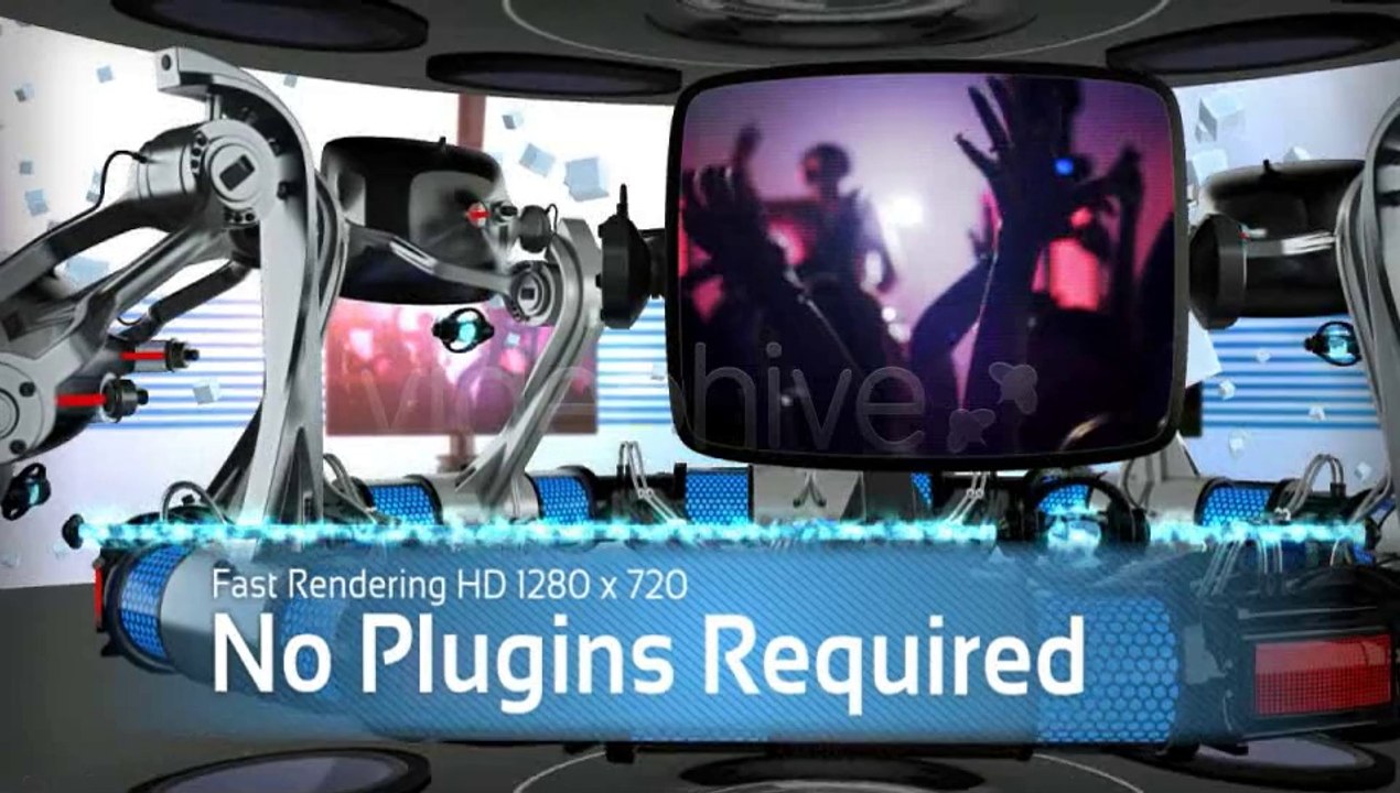 Robotic Retro Tv Tube Presentation