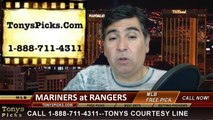 MLB Pick Texas Rangers vs. Seattle Mariners Odds Prediction Preview 4-15-2014