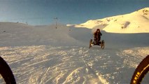 Quadbike / Four wheels bike - Descente piste de ski / ski run downhill - Orcières 1850