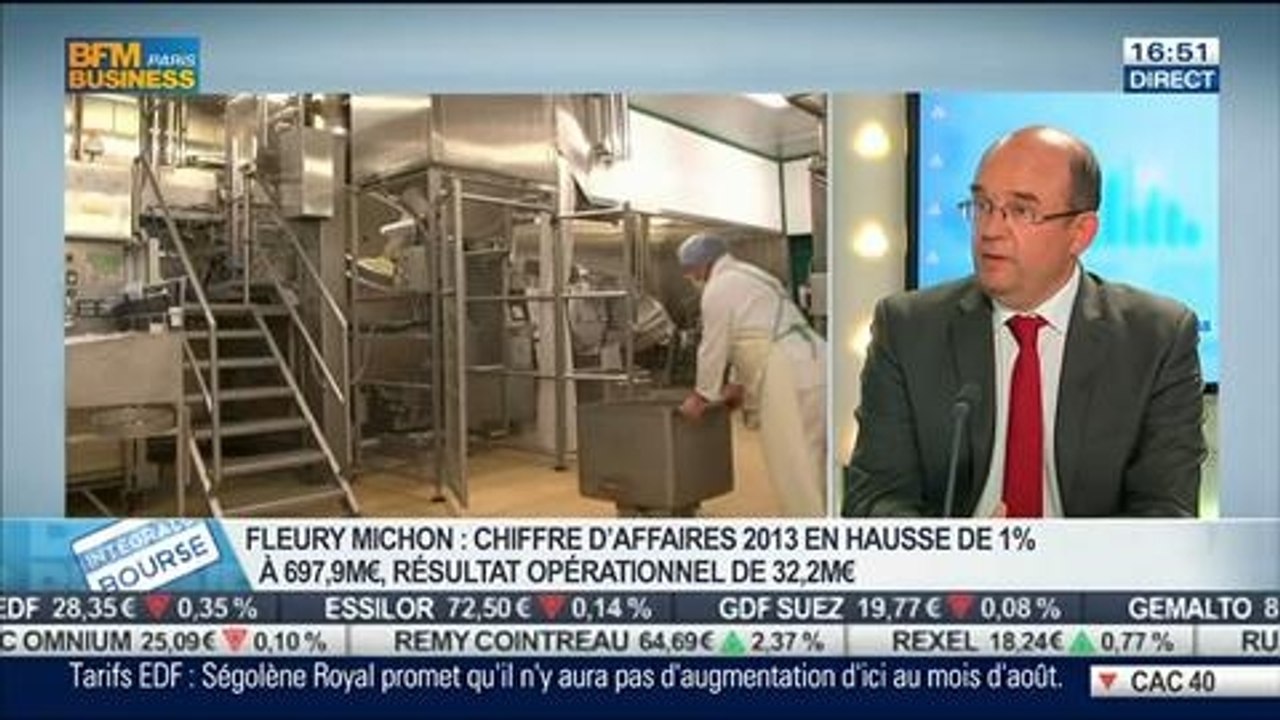 Fleury Michon: Résultats et chiffre d'affaires 2013: Régis Lebrun, dans Intégrale Bourse - 15/04