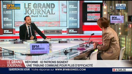 Elisabeth Ducottet et Etienne Mercier, dans Le Grand Journal - 15/04 3/4
