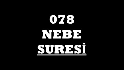 078 Nebe Suresi Türkçe