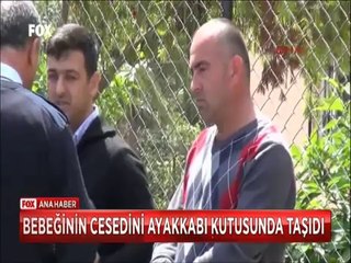 Bebeğinin cenazesini ayakkabı kutusunda taşıdı