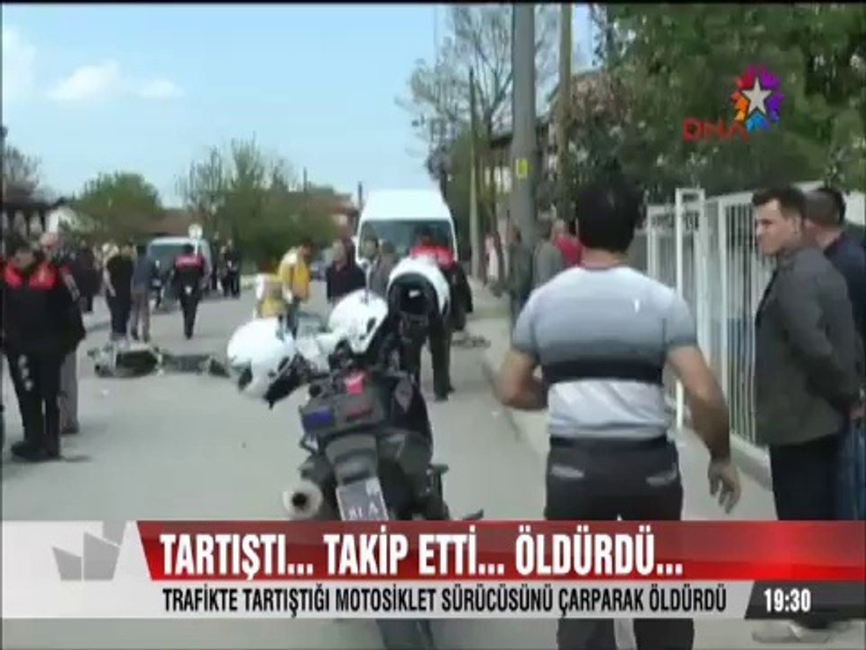 Trafikte tartıştığı Motosiklet sürücüsünü çarparak öldürdü