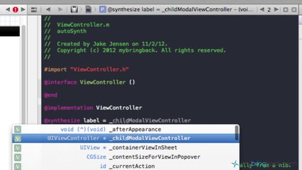 iOS 6 Automatic Property Synthesizer Tutorial Xcode 4.5 Example