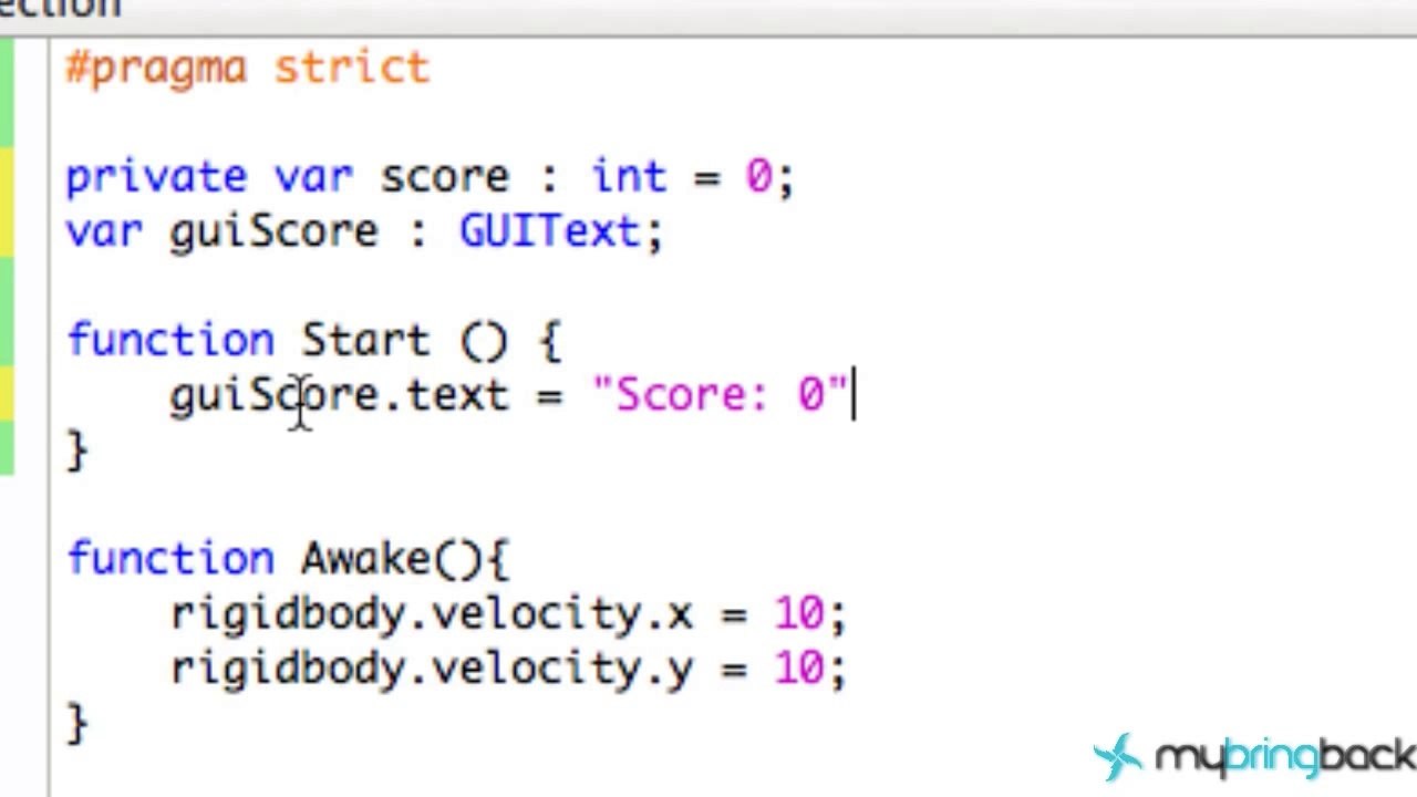 Unity 3D Tutorial 1.12 - GuiText, Collisions, and Scores