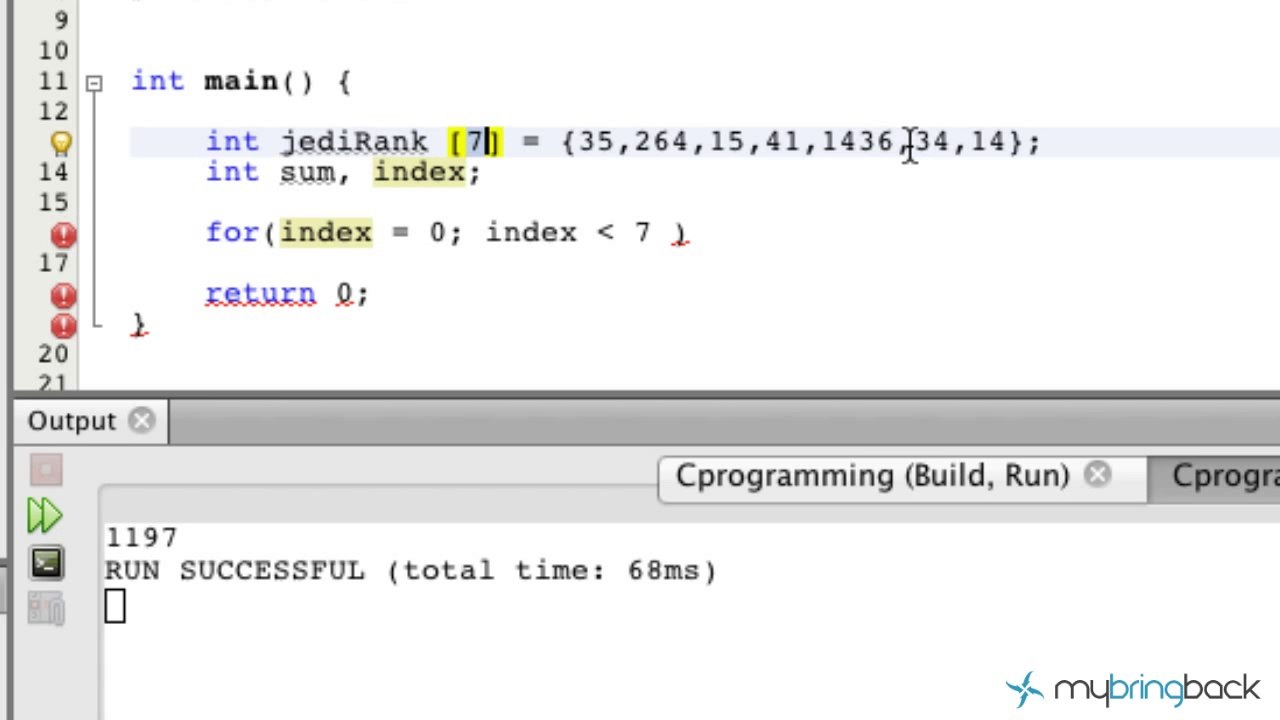 Learn C Programming Tutorial 1.24 More Arrays