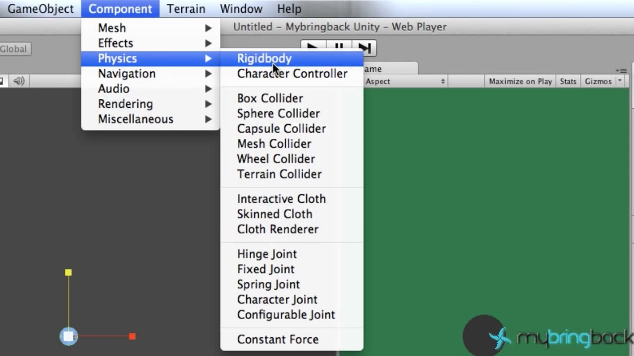 Unity 3d Tutorial 1.4 - Gravity with Rigidbody