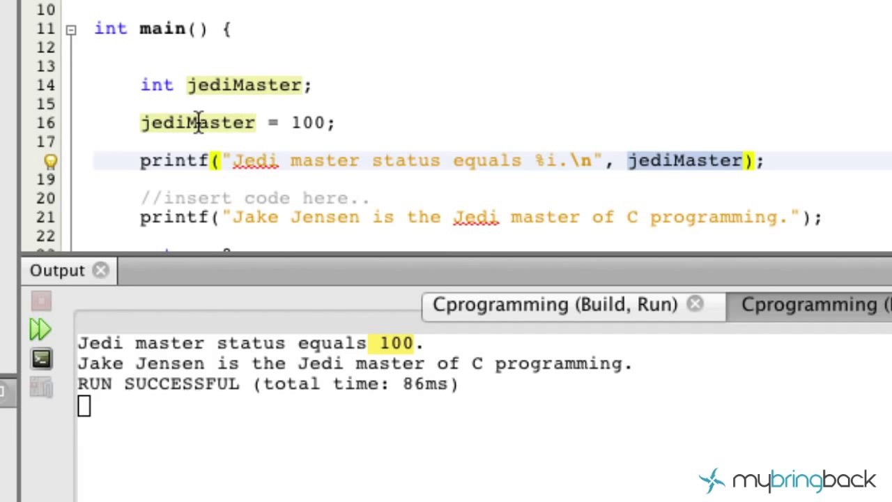 Learn C Programming Tutorial 1.6 Displaying Values