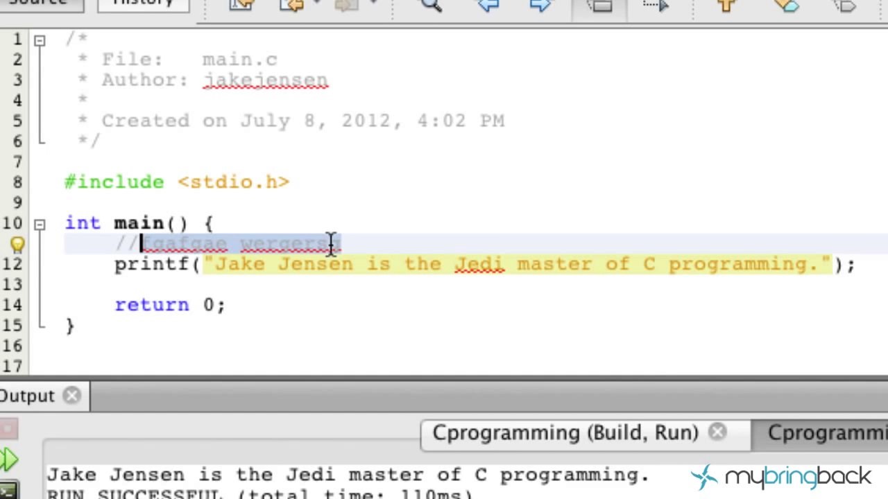 Learn C Programming Tutorial 1.5 Commenting