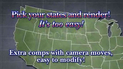 US Map State Highlighter - After Effects Template