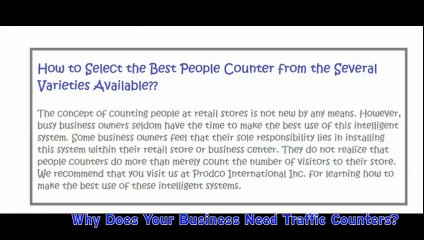 Why Does Your Business Need Traffic Counters?