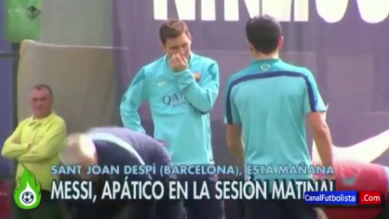 Messi somnole à l'entraînement du Barça !