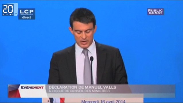 Valls dévoile le plan d'économie de 50 milliards d'euros