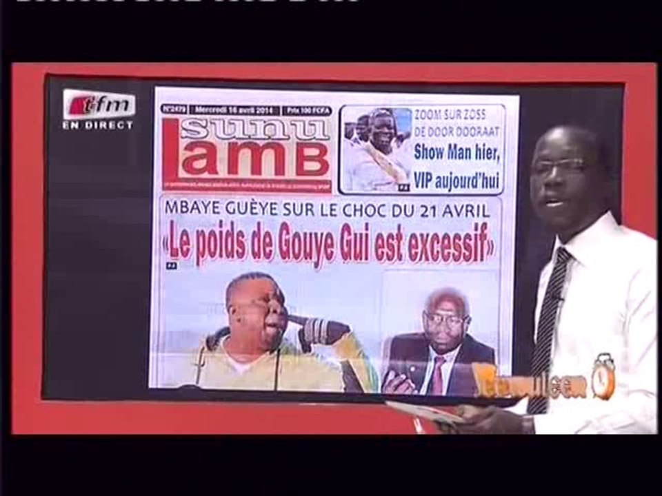 Revue de presse du mercredi 16 avril 2014 (Tfm)