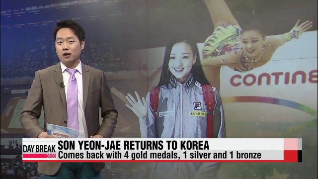 Son Yeon-jae returns home after successful World Cup events
