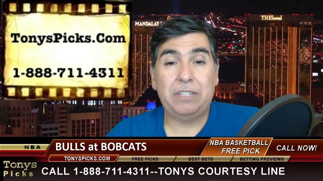 Charlotte Bobcats vs. Chicago Bulls Pick Prediction NBA Pro Basketball Odds Preview 4-16-2014