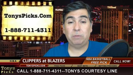 LA Clippers vs. Portland Trailblazers Pick Prediction NBA Pro Basketball Odds Preview 4-16-2014