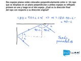 Calcular la dirección final de un rayo respecto a la original en Espejos planos