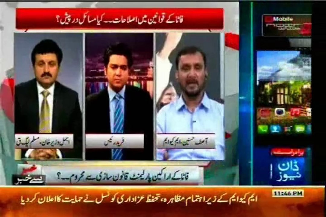 DAWN Khabar Say Khabar Fareed Rais with MQM Asif Hasnain (15 April 2014)