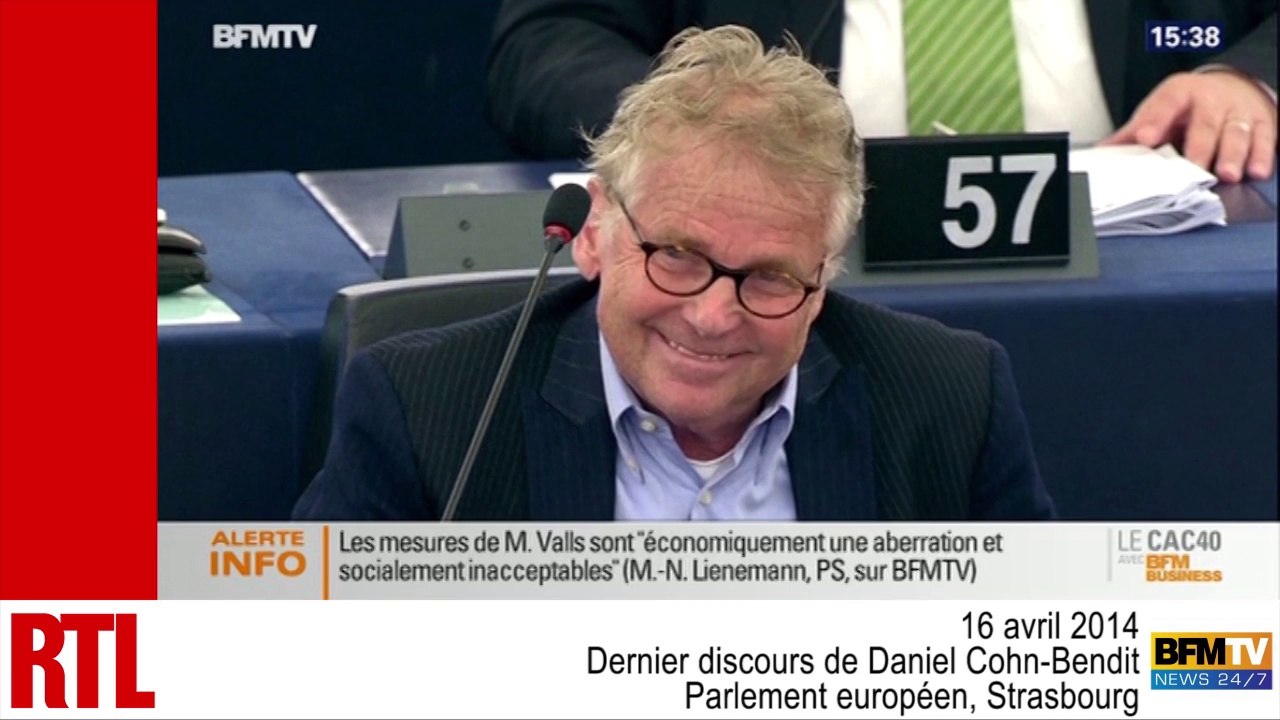 VIDÉO - Dernier discours de Daniel Cohn-Bendit au Parlement européen
