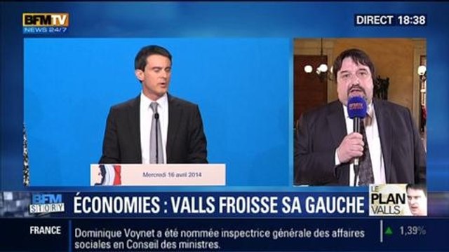 BFM Story: Plan d'économies: Manuel Valls froisse sa gauche - 16/04