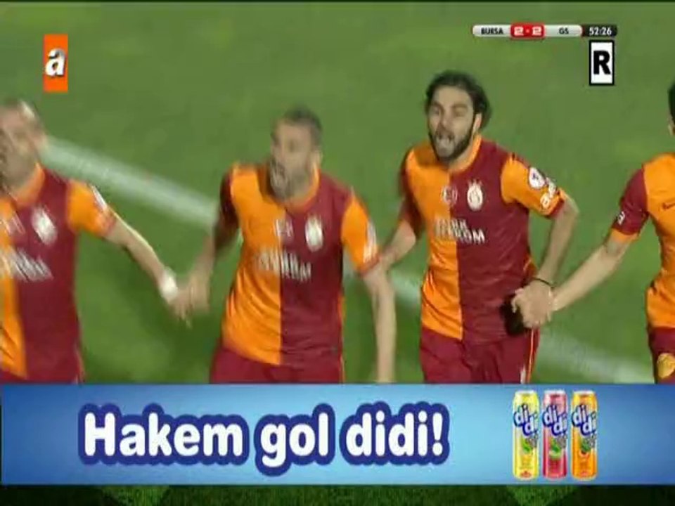 Galatasaray'ın 3.golü ve gol sevinci