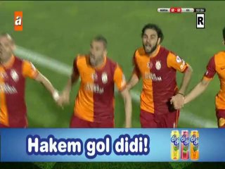 Galatasaray'ın 3.golü ve gol sevinci