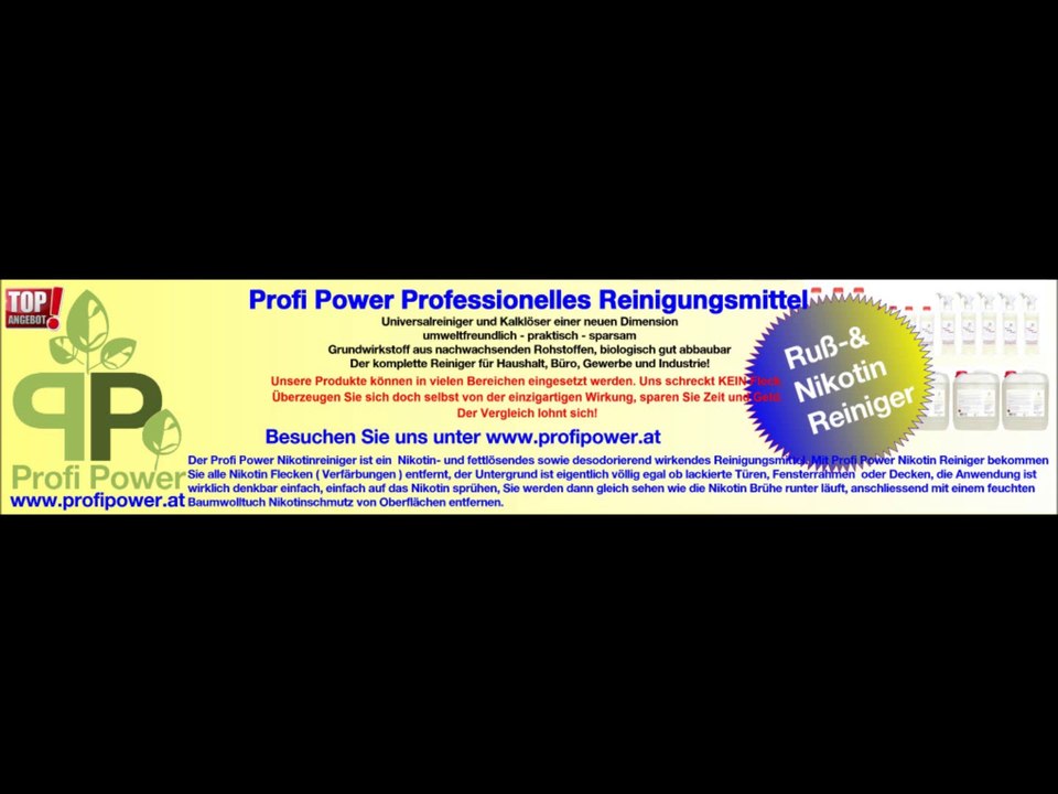 Profi Power Nikotin reinigen