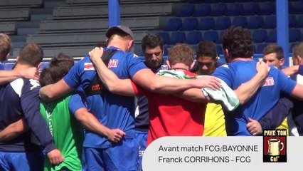 [Avant Match]  Franck CORRIHONS "Ne pas attendre la seconde mi-temps pour jouer" avant FCG/BAYONNE