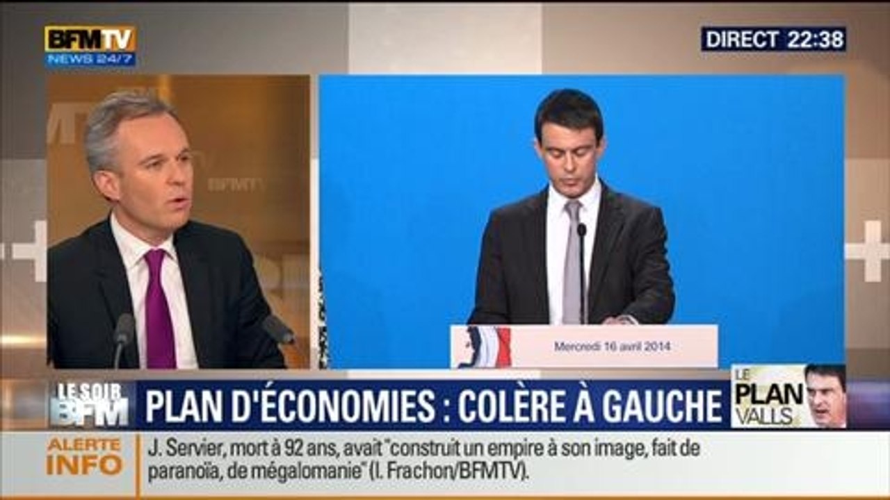 Le Soir BFM: Déficit: Manuel Valls dévoile ses pistes pour trouver 50 milliards d'euros d’économies - 16/04 1/4
