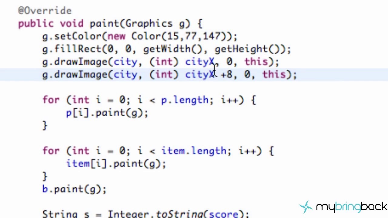 Learn Java 2.29- Game Applet- Scrolling Tile Maps (Images)