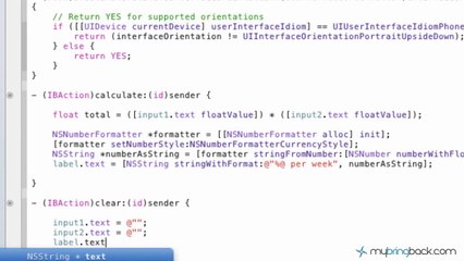 Learn Xcode 4.2 Tutorial iOS iPad iPhone 1.50 Clear Textfields and Labels With Button