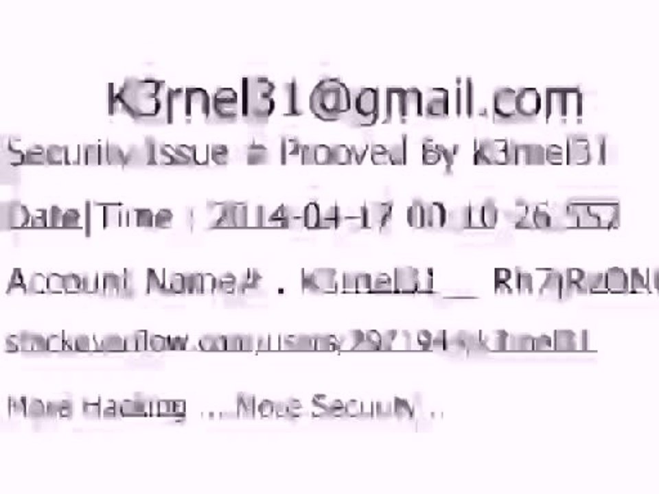 K3rnel31 Security Issue # Prooved Rh7jRzONONvxIRX