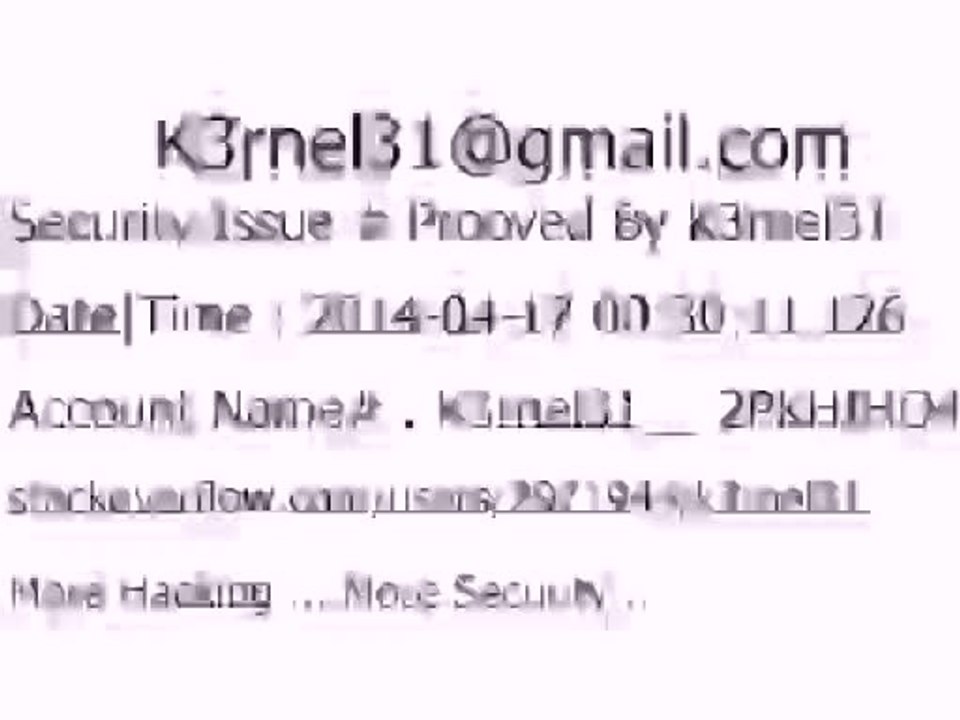 K3rnel31 Security Issue # Prooved 2PKHIHO4Slub6u2