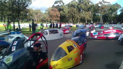 Pedal Prix Pile Up | Human Powered Vehicles CRASH