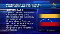 Gobierno venezolano reiteró solidaridad al pueblo chileno