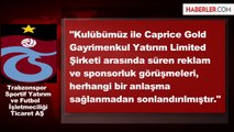 Trabzonspor'dan Caprice Gold Açıklaması