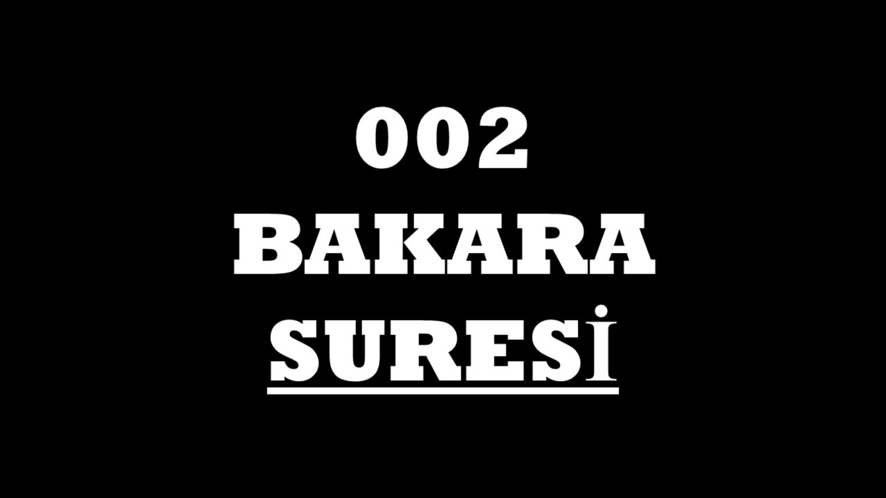 002 Bakara Suresi Türkçe - 1. Bölüm