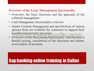 sap banking online training in usa