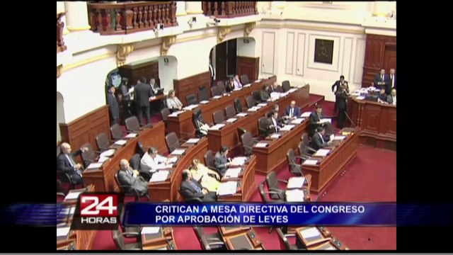 Critican a Mesa Directiva del Congreso por aprobación de leyes 'sin importancia'
